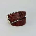Pati Pattern Design Leather Belt – Brown - Image 3