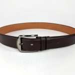 Premium Men’s Leather Formal Belt- Chocolate - Image 5
