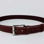 Pati Pattern Design Leather Belt – Brown - Image 5