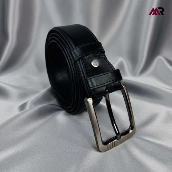 Premium Men’s Leather Formal Belt- Black