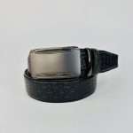 Auto Brockless Embossed Leather Belt – Black - Image 3