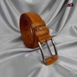 Pati Pattern Design Leather Belt – Mustard