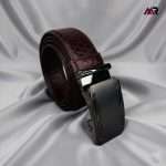 Auto Brockless Embossed Leather Belt – Chocolate