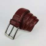 Pati Pattern Design Leather Belt – Brown - Image 2