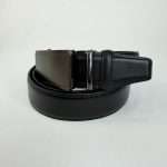 Auto Brockless Plain Leather Belt – Black - Image 3