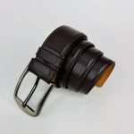 Premium Men’s Leather Formal Belt- Chocolate - Image 2