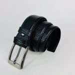 Pati Pattern Design Leather Belt – Black - Image 2
