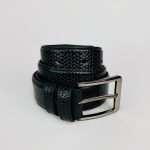 Pati Pattern Design Leather Belt – Black - Image 4
