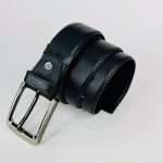 Premium Men’s Leather Formal Belt- Black - Image 2