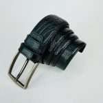 Crocodile Design Leather Belt – Black - Image 2