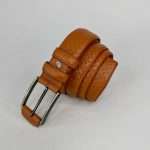 Pati Pattern Design Leather Belt – Mustard - Image 2