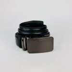 Auto Brockless Plain Leather Belt – Black - Image 4
