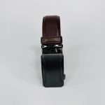 Auto Brockless Plain Leather Belt – Chocolate - Image 5