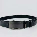 Auto Brockless Embossed Leather Belt – Black - Image 5
