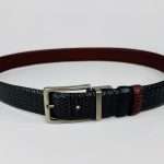 Pati Pattern Leather Belt – Dual Tone Moving Brockless - Image 5