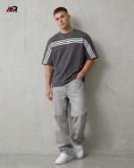 Urban Stripe Drop Shoulder T-Shirt - Image 2